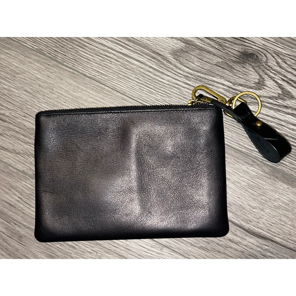 Madewell New W/tags Black‎ Leather Wristlet Pouch